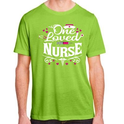 One Loved Nurse Valentines Day Gift Adult ChromaSoft Performance T-Shirt