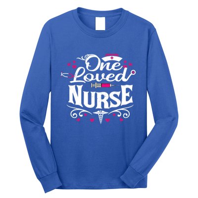 One Loved Nurse Valentines Day Gift Long Sleeve Shirt