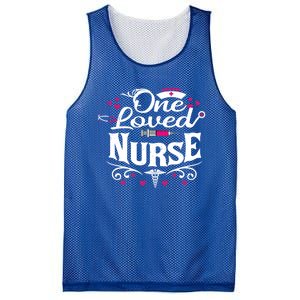 One Loved Nurse Valentines Day Gift Mesh Reversible Basketball Jersey Tank