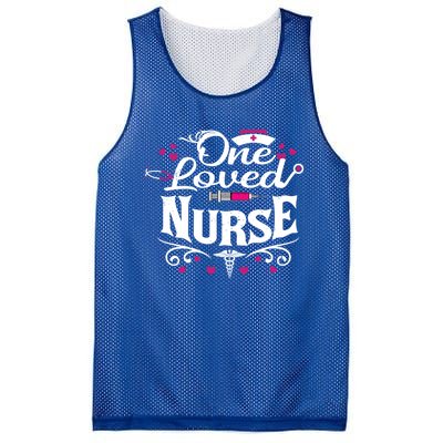 One Loved Nurse Valentines Day Gift Mesh Reversible Basketball Jersey Tank