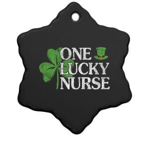 One Lucky Nurse St Patrick's Day Matching Students Nurses Gift Ceramic Star Ornament