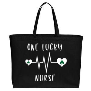 One Lucky Nurse St Patrick's Day Nursing Nurse Cute Gift Cotton Canvas Jumbo Tote