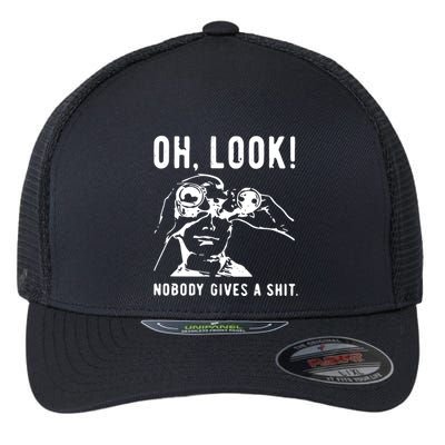 Oh Look Nobody Gives A Shit Offensive Men Nobody Cares Mocking Novelty Flexfit Unipanel Trucker Cap