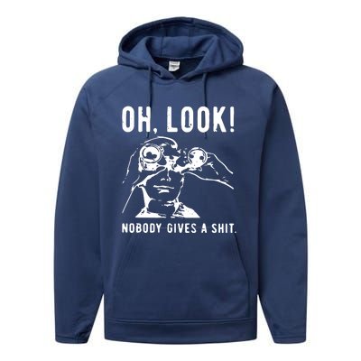 Oh Look Nobody Gives A Shit Offensive Men Nobody Cares Mocking Novelty Performance Fleece Hoodie