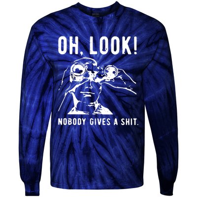 Oh Look Nobody Gives A Shit Offensive Men Nobody Cares Mocking Novelty Tie-Dye Long Sleeve Shirt