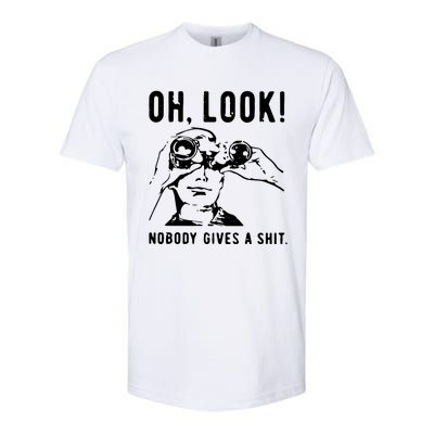 Oh Look Nobody Gives A Shit Offensive Men Nobody Cares Mocking Novelty Softstyle® CVC T-Shirt