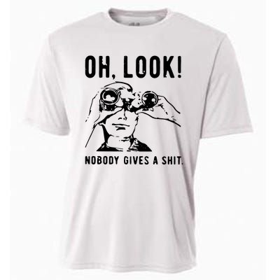 Oh Look Nobody Gives A Shit Offensive Men Nobody Cares Mocking Novelty Cooling Performance Crew T-Shirt