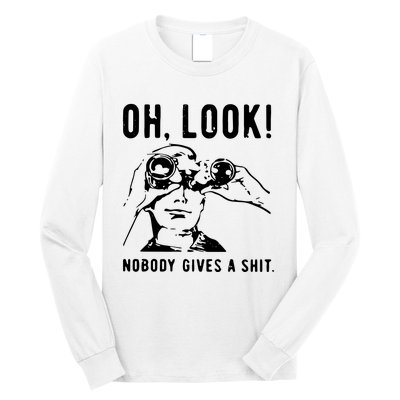 Oh Look Nobody Gives A Shit Offensive Men Nobody Cares Mocking Novelty Long Sleeve Shirt