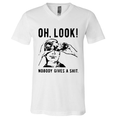 Oh Look Nobody Gives A Shit Offensive Men Nobody Cares Mocking Novelty V-Neck T-Shirt