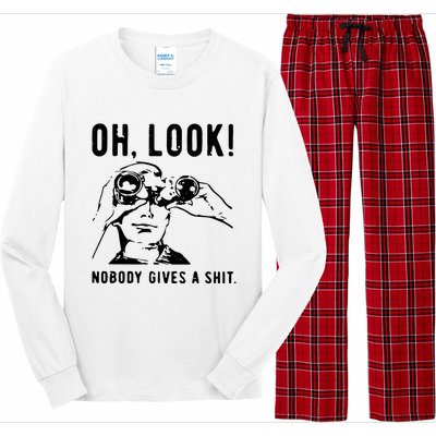 Oh Look Nobody Gives A Shit Offensive Men Nobody Cares Mocking Novelty Long Sleeve Pajama Set