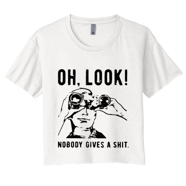 Oh Look Nobody Gives A Shit Offensive Men Nobody Cares Mocking Novelty Crop Top