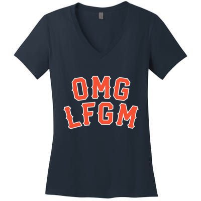 Omg Lfgm New York Women's V-Neck T-Shirt