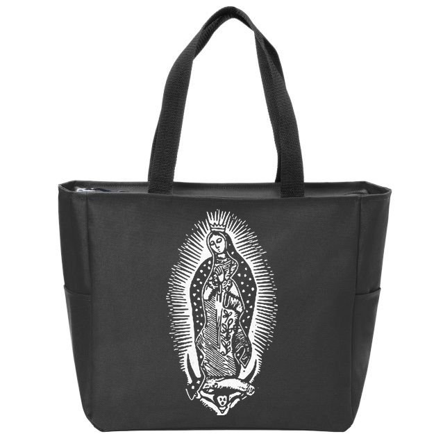 Our Lady Of Guadalupe Virgin Mary Mother Of Jesus Zip Tote Bag