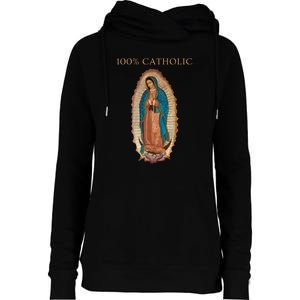 Our Lady Of Guadalupe Roman Catholic Gift Womens Funnel Neck Pullover Hood