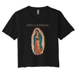 Our Lady Of Guadalupe Roman Catholic Gift Women's Crop Top Tee