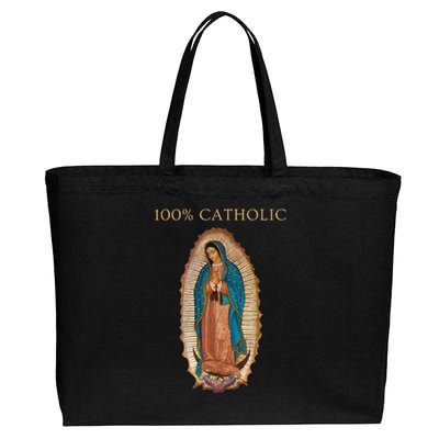 Our Lady Of Guadalupe Roman Catholic Gift Cotton Canvas Jumbo Tote