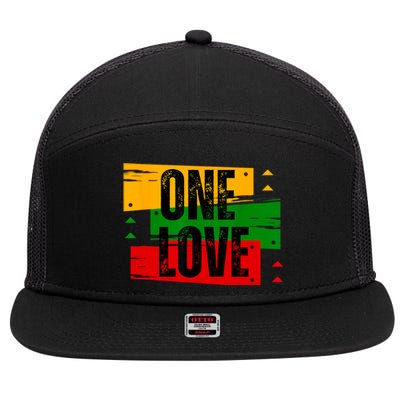 One Love 7 Panel Mesh Trucker Snapback Hat