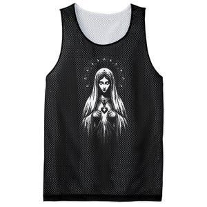 Our Lady Of Fatima Mother Mary Saint Mary Powerful Symbol Mesh Reversible Basketball Jersey Tank