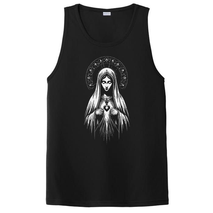 Our Lady Of Fatima Mother Mary Saint Mary Powerful Symbol PosiCharge Competitor Tank