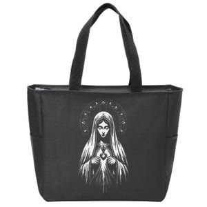 Our Lady Of Fatima Mother Mary Saint Mary Powerful Symbol Zip Tote Bag