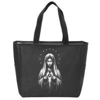 Our Lady Of Fatima Mother Mary Saint Mary Powerful Symbol Zip Tote Bag