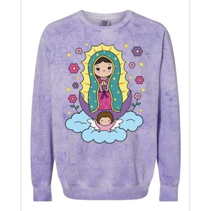 Our Lady Of Guadalupe Mexico Colorblast Crewneck Sweatshirt