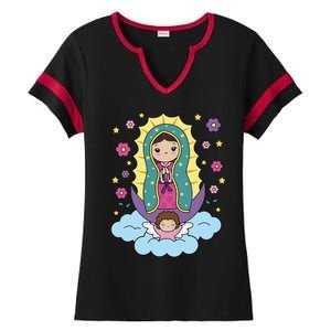 Our Lady Of Guadalupe Mexico Ladies Halftime Notch Neck Tee