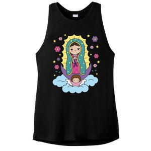 Our Lady Of Guadalupe Mexico Ladies PosiCharge Tri-Blend Wicking Tank