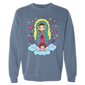 Our Lady Of Guadalupe Mexico Garment-Dyed Sweatshirt