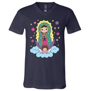 Our Lady Of Guadalupe Mexico V-Neck T-Shirt