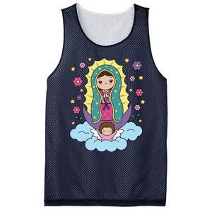 Our Lady Of Guadalupe Mexico Mesh Reversible Basketball Jersey Tank