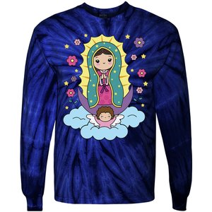 Our Lady Of Guadalupe Mexico Tie-Dye Long Sleeve Shirt