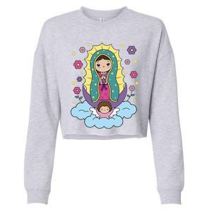 Our Lady Of Guadalupe Mexico Cropped Pullover Crew