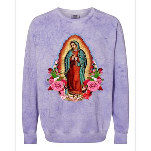 Our Lady Of Guadalupe Saint Virgin Mary Funny Gift Colorblast Crewneck Sweatshirt