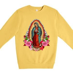 Our Lady Of Guadalupe Saint Virgin Mary Funny Gift Premium Crewneck Sweatshirt