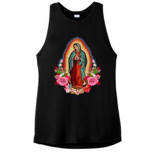 Our Lady Of Guadalupe Saint Virgin Mary Funny Gift Ladies PosiCharge Tri-Blend Wicking Tank