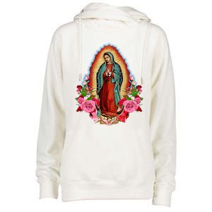 Our Lady Of Guadalupe Saint Virgin Mary Funny Gift Womens Funnel Neck Pullover Hood