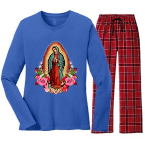 Our Lady Of Guadalupe Saint Virgin Mary Funny Gift Women's Long Sleeve Flannel Pajama Set 