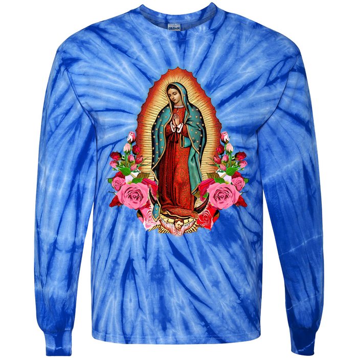 Our Lady Of Guadalupe Saint Virgin Mary Funny Gift Tie-Dye Long Sleeve Shirt