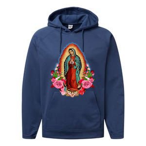 Our Lady Of Guadalupe Saint Virgin Mary Funny Gift Performance Fleece Hoodie