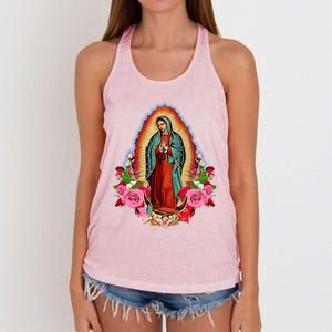 Our Lady Of Guadalupe Saint Virgin Mary Funny Gift Women's Knotted Racerback Tank