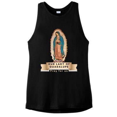 Our Lady Of Guadalupe Mary Catholic Religious Gift Ladies PosiCharge Tri-Blend Wicking Tank