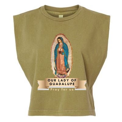 Our Lady Of Guadalupe Mary Catholic Religious Gift Garment-Dyed Women's Muscle Tee