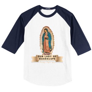 Our Lady Of Guadalupe Mary Catholic Religious Gift Baseball Sleeve Shirt