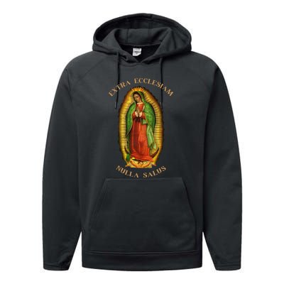 Our Lady Of Guadalupe Roman Catholic Gift Performance Fleece Hoodie