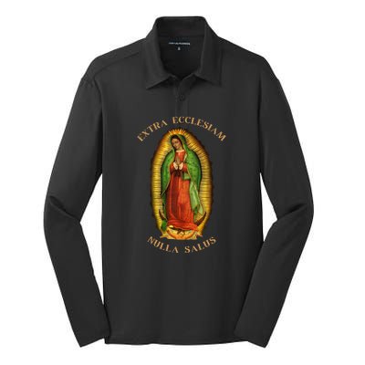 Our Lady Of Guadalupe Roman Catholic Gift Silk Touch Performance Long Sleeve Polo