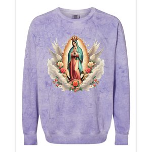 Our Lady Of Guadalupe Virgin Mary Catholic Saint Colorblast Crewneck Sweatshirt