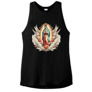 Our Lady Of Guadalupe Virgin Mary Catholic Saint Ladies PosiCharge Tri-Blend Wicking Tank