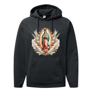 Our Lady Of Guadalupe Virgin Mary Catholic Saint Performance Fleece Hoodie