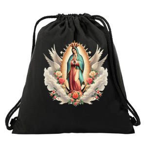 Our Lady Of Guadalupe Virgin Mary Catholic Saint Drawstring Bag